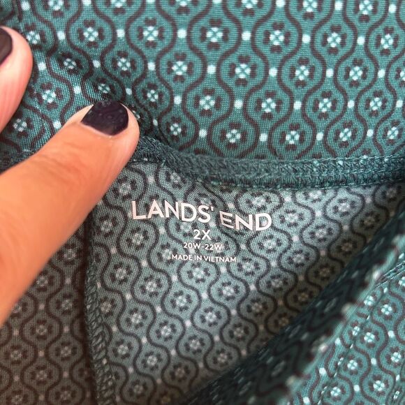 EUC Lands' End XR Thermaskin Long Underwear Heat Pant -Harvest Pine Geo- Size 2X - Picture 5 of 5